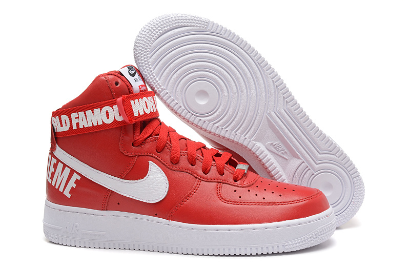 nike air force 1 rouge et blanche femme