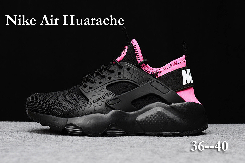 huarache noir et rose fluo